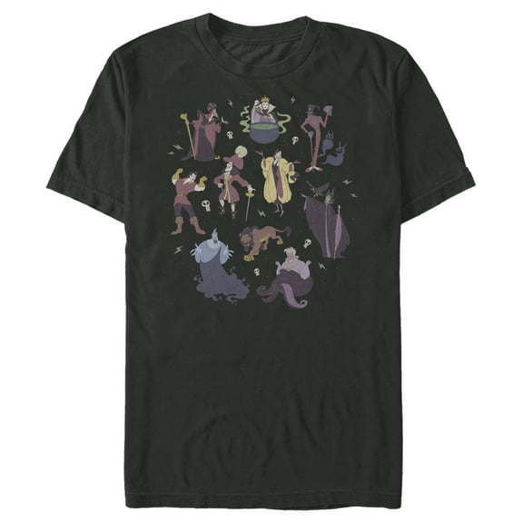 Men's Disney Princesses All the Best Villains  Graphic Tee Black 2X Large