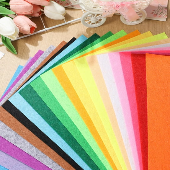 OUNONA 20 Pcs Felt Sheets For Crafts Assorted Colors Felt Fabric Sheets Diy Colored Felt Cloth Craft Felt Fabric For Sewing Projects Craft Supplies