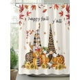 thumbnail image 2 of Fall Shower Curtain Gnome Pumpkin Sunflowers Shower Curtains for Bathroom Thanksgiving Decor, Waterproof Polyester Shower Curtain Set with Hooks, Extra Long 72" x 96" Maple Leaves, 2 of 6