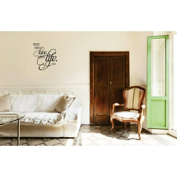 Unique Home Wall Stickers Where There Is There Is Gandhi Decal Décor for Bedroom Living Room Nursery - Size: 16 In x 16 In