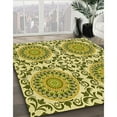 thumbnail image 2 of Ahgly Company Indoor Rectangle Patterned Olive Green Area Rugs, 4' x 6', 2 of 6