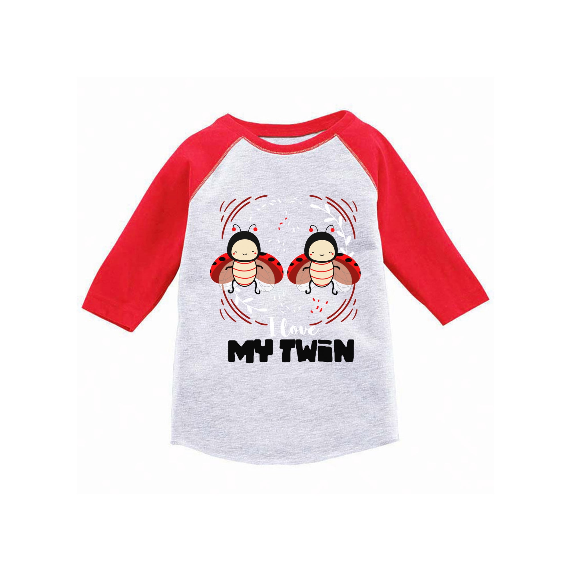 Awkward Styles I Love My Twin Toddler Raglan Twins Party Outfit Twins Birthday Gifts Twins Baseball Shirts Cute Jersey Tshirts for Girls Twins Cute