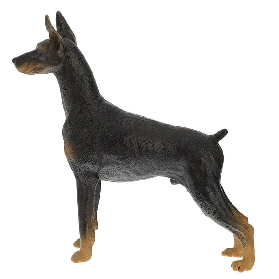 LOLIPPYY Dobermann Dog Figurine for Home Decor, Assorted Colors, Lightweight Plastic Statue, 4.5 Inches Tall