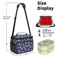 thumbnail image 6 of Lunch Box Pioneer Flower Floral Print Pattern Insulated Lunch Bag for Women Men,Medium Leakproof Lunchbox Cooler Bag Adjustable Strap,10 X 6.7 X 8 Inches, 6 of 6
