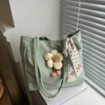thumbnail image 6 of FENOHREFE Womens Nylon Shoulder Bag Large Capacity Handbag Flower Commuting Bag Female Shopping Dating Bag Student School Bag, 6 of 8