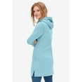thumbnail image 2 of ellos Women's Plus Size Hooded Sweatshirt Tunic - 38/40, Aqua Sky, 2 of 6