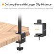 thumbnail image 3 of VIJIM LS08 Professional Desktop Live Streaming Stand 3-Section Flexible Extendable Arms Aluminum Alloy 1/4 Inch Screw 360° Rotatable Ballhead 1KG Load Capacity with C-Clamp 3/8 Inch & 5/8 Inch Screw, 3 of 9