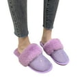 thumbnail image 4 of Aayomet Women's House Slippers Comfy House Slipper Scuff Memory Foam Slip On Anti-Skid Sole,Purple 36, 4 of 5