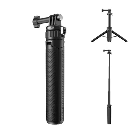 Ulanzi MT92 Extendable Selfie Stick Tripod for Action Cameras, 2-in-1 Handheld Grip & Tabletop Tripod Compatible with Insta360, GoPro, DJI Osmo Action