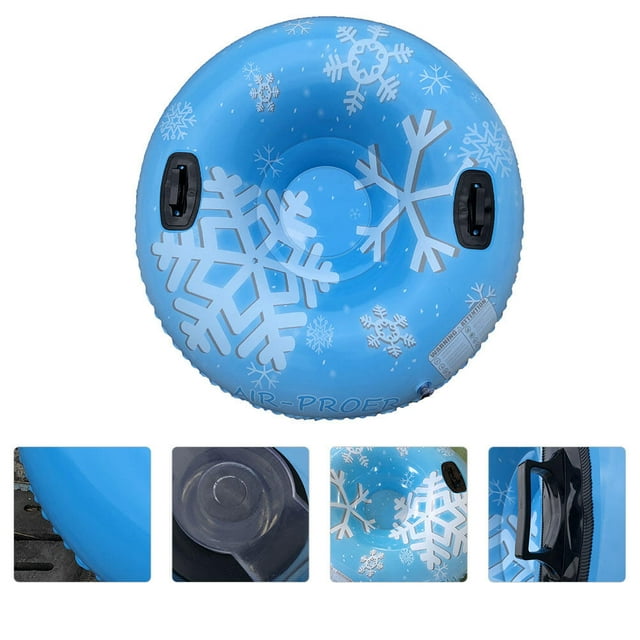 IFANLANDOR Blue PVC Inflatable Snow Tube for Outdoor Fun Easy to Store and Carry 1Pc