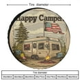 thumbnail image 2 of Heavy Duty Spare Tire Cover Happy Campers Waterproof Polyester Wheel Protectors Wheel Covers Vintage Decorative Camping Tire Cover for Fit for SUV Truck Travel Trailer 15 Inch, 2 of 8