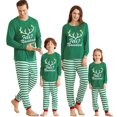 thumbnail image 2 of Pijamas familiares a juego de Navidad, conjunto de pijamas de Feliz Navidad, astas de alce, cuadros rojos y negros, 2 of 4