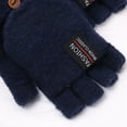 thumbnail image 6 of Dyfzdhu Laptop Women Men USB Heated Mitten Full&Half Finger Winter Warm Knit Hand Gloves Navy, 6 of 9
