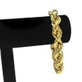 thumbnail image 5 of Mens 14k Gold Plated Big Rope Bracelet 9” x 14MM Hollow Twisted Hip Hop Wrist Chain, 5 of 6