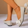 thumbnail image 7 of NOKIO Women'S Ballet Flats Female Dress Shoes Women'S Flats Dressy Ladies Fashion Breathable Mesh Knitted Bow Decorative Pointed Flat Casual Single Shoes Affordable Women'S Flat Loafers, 7 of 7