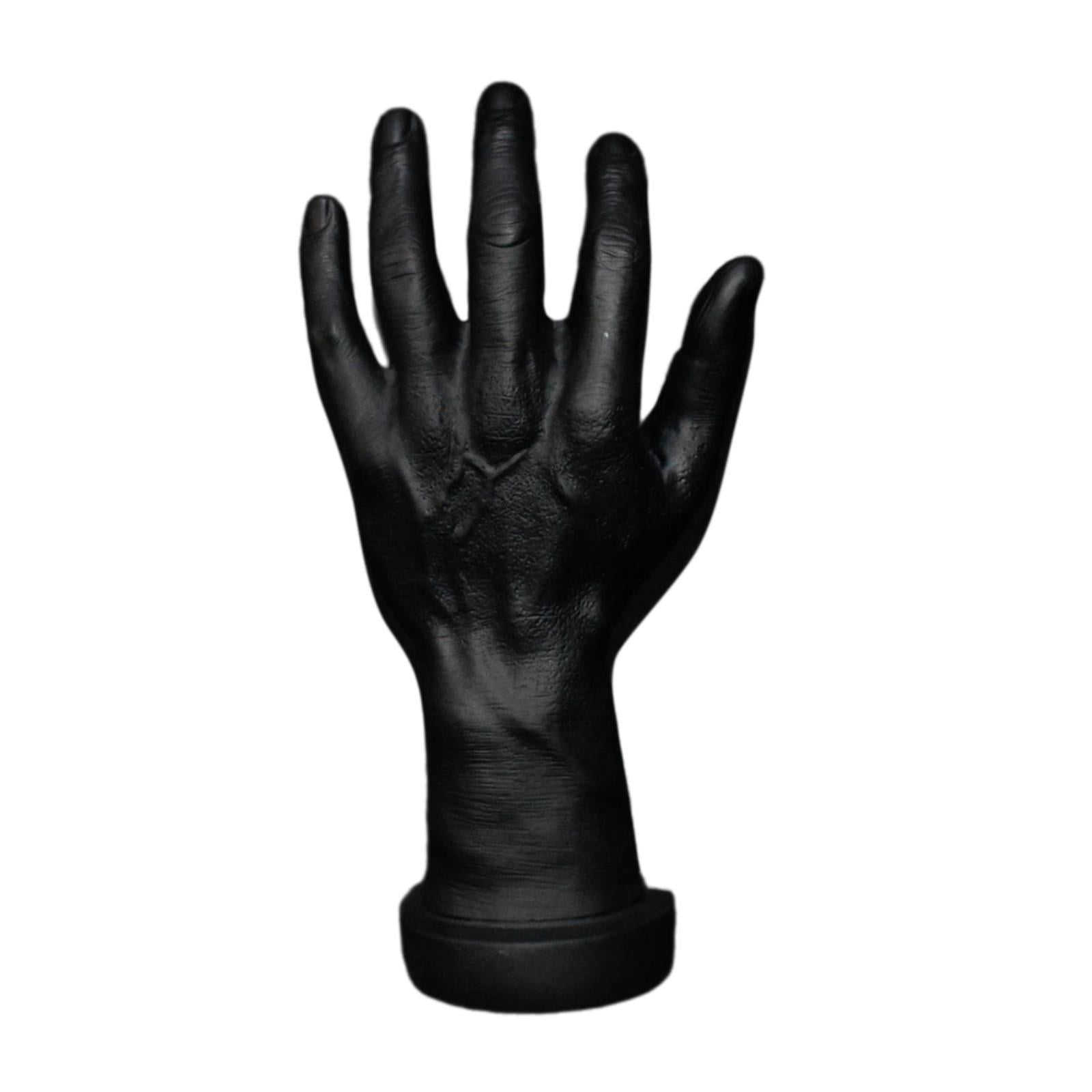 Serenable Hand Model Jokes Toy Lifelike,Photo Props,Fake Hand Mannequin Hand for Cosplay Decoration Jewelry Display Party Nail Training black