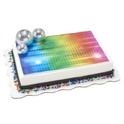 Disco-Neon Quarter Sheet Cake
