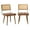 PU|Brown, variant on Soonbuy Dining Chairs Mid Century Modern, PU/Velvet Upholstered Kitchen Chairs with Tall Cane Backrest and Strong Wood Legs, Vintage Chairs for Dining Room, Kitchen, Restaurant, Brown, Green, Black