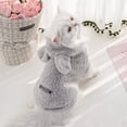 thumbnail image 2 of Sudadera con capucha para perros con orejas de conejo, suéter de invierno de felpa para mascotas con anilla en D, abrigo cálido para perros pequeños y gatos, ropa de invierno para cachorros chihuahua, 2 of 4