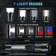 thumbnail image 6 of 990000 Lumen Rechargeable LED Flashlight, Zoomable Flashlight with 7 Modes Camping Hiking Emergencies, 6 of 7