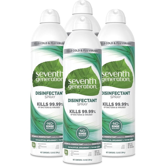 DCYP Disinfectant Spray, Eucalyptus Spearmint & Thyme Scent, 13.9 Ounce (Pack of 4)