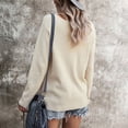 thumbnail image 4 of Suéteres Para Mujer Otoño Invierno Suéter Casual de Moda Sólido Ahueca Hacia Fuera El Suéter de Manga Larga Con Cuello en V Odeerbi ODB185103, 4 of 7