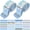 Blue, variant on Jelly Roll Fabric Cotton Quilting Fabric 76 Precut Strips 2.56 x 19.69inches for Quilting and Sewing 19 Different Patterns