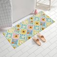 thumbnail image 2 of Pioneer Flower Floral Print Pattern Bathroom Rugs Mat, Non Slip Microfiber Bathroom Rug with Rubber Backing, Soft Mats for Bathroom Floor Tub Shower, 24"x60", 2 of 5