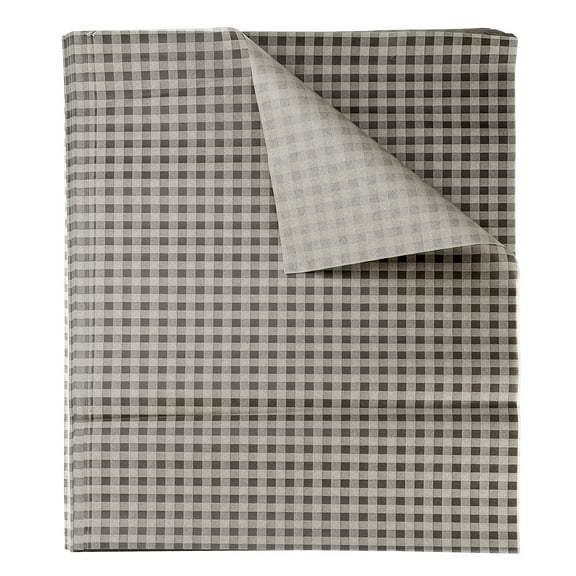 Uxcell 100pcs Square Checkered Wax Paper Sheets 14.96" x 11.02" for Sandwich Baking Paper, Brown