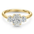 thumbnail image 2 of Gem Stone King 10K Yellow Gold IGI Certified Lab Grown Diamond 3-Stone Engagement Ring for Women | 1.54 Cttw | Center 1 Ct Oval Cut | D-E Color | VS1-VS2 Clarity (Size 8), 2 of 6