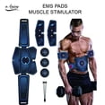 thumbnail image 3 of eAnjoy EMS Pads, ABS Stimulator Muscle Toner, Abdominal Toning Belt Muscle Trainer, Portable Fitness Trainer for Abdomen, Arm and Leg, with 6 Modes 8 Levels, USB Charging, 3 of 6