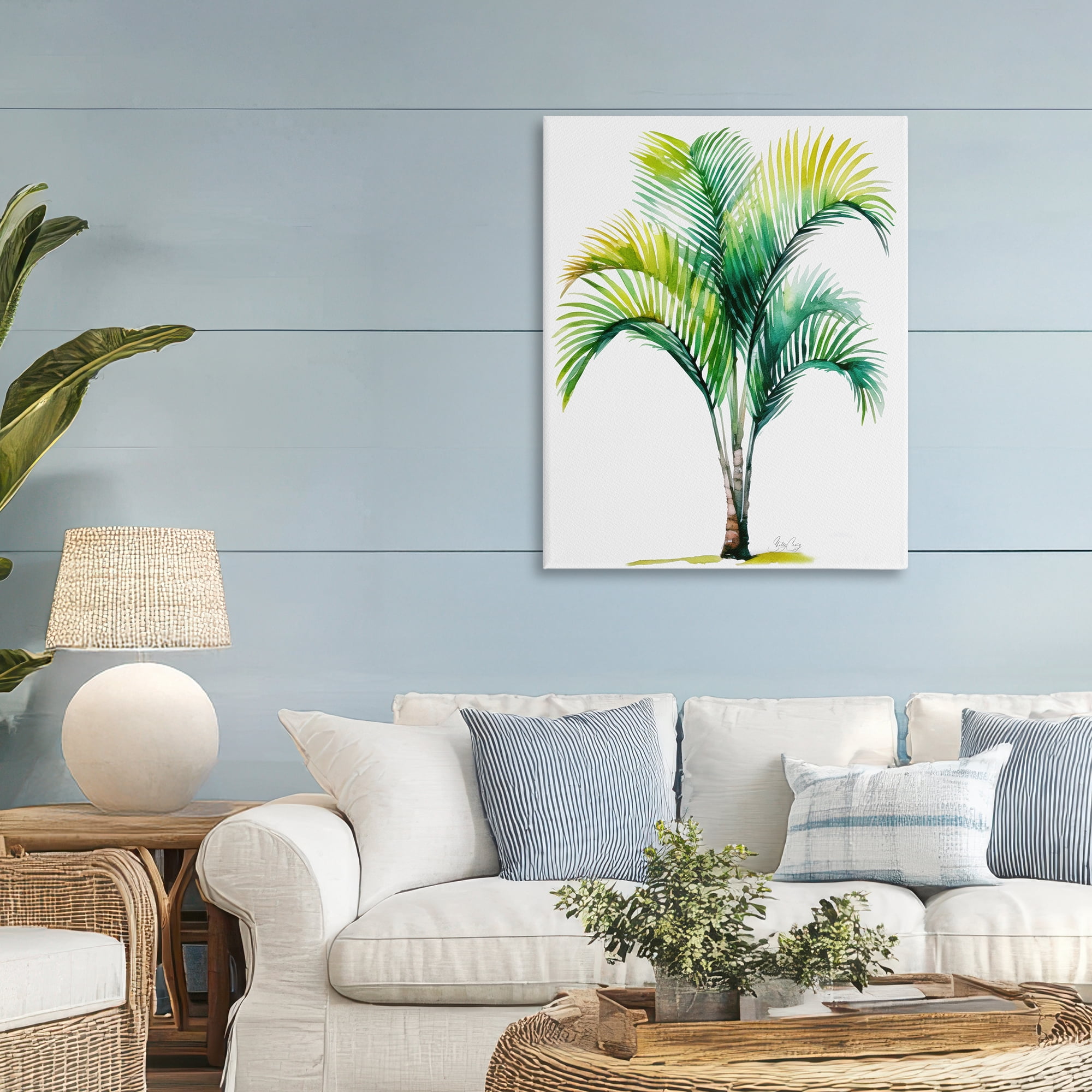 Stupell Industries Coastal Canopy Palm Tree Canvas Wall Art, design by Shelly Craig