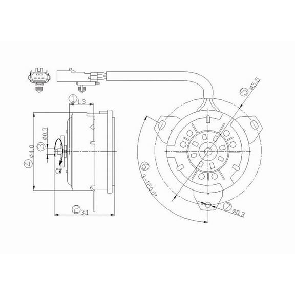 Engine Cooling Fan Motor Fits select: 2001-2005 CHRYSLER PT CRUISER