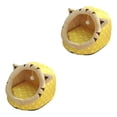 thumbnail image 1 of Billuyoard Cute Cave Bed Dog Warm with Ball Toy Sin deformación para Gatito Conejo Cachorro 35x35x31cm Amarillo Amarillo 35x35x31cm 2piezas, 1 of 1