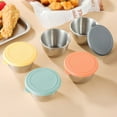 thumbnail image 4 of Stainless Steel Condiment Containers with Lids,Small Leakproof Cups for Salad Dressing,Dip,Sauce,Meal Prep,Picnic,Travel,Orange,1PC, 4 of 5