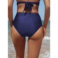 thumbnail image 2 of Pantalones de baño Twist Front de Cintura Alta para Mujer Azul profundo M Azul profundo M Xishao ropa, 2 of 2