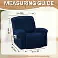 thumbnail image 2 of LAMIRO Recliner Chair Cover, Stretch Jacquard Recliner Slipcover, Furniture Protector for Recliner Chairs, Soft & Durable Couch Cover for Pets & Kids (1 Seater, Navy Blue), 2 of 7