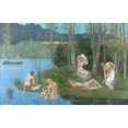 thumbnail image 2 of Pierre Puvis de Chavannes 18x13 Black Ornate Wood Framed Double Matted Museum Art Print Titled - Summer (1891), 2 of 5