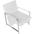 thumbnail image 3 of vidaXL Cube Armchair White Faux Leather, 3 of 4