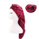 thumbnail image 1 of Gorro de pavo Gorro de pelo largo suave y elástico Gorro de pelo sedoso transpirable grande para dormir (rojo vino), 1 of 5