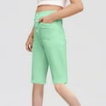 thumbnail image 4 of Mwjwdo Girls Capri Pants Fashion High Waisted Stretch School Uniform Athletic Yoga Cropped Pants Cute Casual with Pockets Mint Green 130, 4 of 7