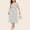 White, variant on Babysbule Women Skirts Plus Size Ladies Polka Dot Print Dress Button Lace-up Waist V-neck Skirt