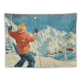 thumbnail image 5 of Orinice Ski Snow Winter Tapestry Wall Hanging Unique Style Graphic Tapestries Home Wall Decor Art for Living Room Bedroom Apartment Farmhouse Dorm 60x50inch, 5 of 6