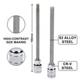 thumbnail image 3 of EMENTOL 10PCS 3/8"" Drive Long Hex Bit Socket Set CR-V S2 Steel SAE Length 5.9-Inch Extra Long Allen Hex Bit Socket Set 1/16 Inch - 1/2 Inch, 3 of 5