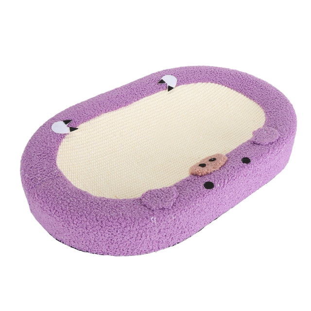Cama Rascadora para Gatos de 24x15,75x3,54 Pulgadas, Diseño Cóncavo Ovalado, parte antideslizante inferior, Hecha de Sisal de Primera, Adecuada para Pisos del Hogar,