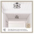 thumbnail image 5 of allen + roth Buxton Creek 3-Light 13-in Matte Black Semi Flush Mount Light, 5 of 9