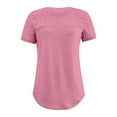 thumbnail image 5 of SHITINN Short Sleeve Fitted Lace Panel Round Neck T Shirt for Women Elegant and Stylish Casual To Womens Blouses Casual Short Sleeve Womens Tops Clothes for Women, 5 of 5