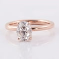 thumbnail image 5 of solitaire jewels Tulip setting 1.75CT Oval Moissanite Hidden halo Engagement Ring For Women, 10K Rose Gold, 5 of 7