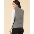 thumbnail image 2 of Día de San Patricio Chaleco Acolchado Ligero Con Cremallera Y Cuello Alto Para Mujer Gris XS, 2 of 5