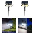 thumbnail image 4 of Bewildely Lámparas de Control remoto de luz LED Solar, luz solar de movimiento al aire libre, Sensor inteligente, resistente al agua, linterna de jardín Iluminación y accesorios 128 LED Bewildely HA009847-01B, 4 of 6